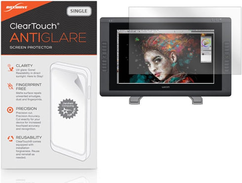 BoxWave ClearTouch Anti-Glare Screen Protector for Wacom Cintiq 22HD Touch DTH-2200, Scratch Proof Matte Film Shield