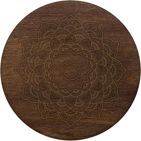 Bali Lotus Flower Wood Carving PopSockets, Swappable Grip for Phones & Tablets