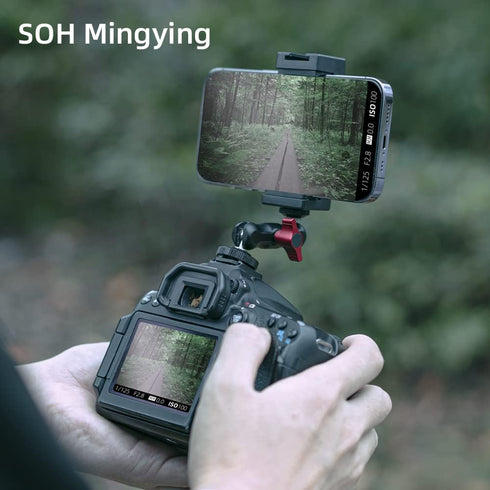 SOH Mingying 2 17/16/15, SOH Hot/Cold Shoe Phone Mount Holder, Universal Ball Head Smartphone Mount Adapter, Cold Shoe