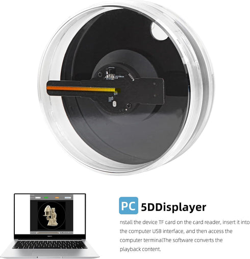 Missyou 3D Hologram Fan, 4.7" Holographic Fan with WiFi Projector, 700 Video Library, HD LED 2000*1444PX Resolution for