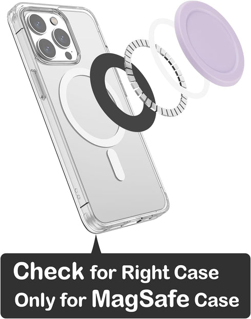 metisinno Magnetic Base Basic, Compatible with PopSocket Phone Grips and iPhone MagSafe Cases, Purple