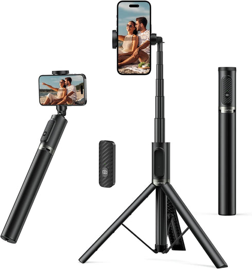 ATUMTEK 55" Selfie Stick Tripod, Extendable Aluminum Phone Tripod with Bluetooth Remote for iPhone, Samsung, Google, LG