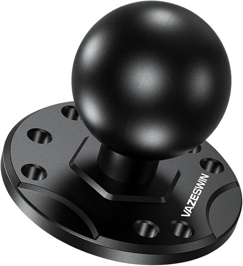 1.5" Ball Mount with Aluminum Alloy Round Plate, Universal Mounting Base with AMPS Holes for Garmin, Lowrance,