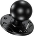 1.5" Ball Mount with Aluminum Alloy Round Plate, Universal Mounting Base with AMPS Holes for Garmin, Lowrance,