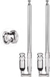 BINGFU 20-1300MHz Police Scanner Antenna 8 Sections Telescopic BNC Male Antenna 2-Pack Compatible