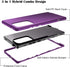 WeLoveCase 3 in 1 Galaxy Note 20 Ultra Case, Heavy Duty Protection, Hybrid Shockproof TPU Bumper, Purple