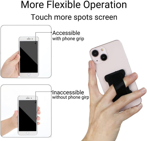 Phone Loop Finger Holder, Cell Phone Finger Grip Strap Holder for Hand, Ultra Thin Anti-Slip Grips Band Holder for Back