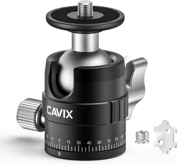 CAVIX 25mm Mini Ball Head 360 Panoramic Tripod Head Small Ball Head with