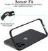 New Aluminum Frame Metal Bumper Case for iPhone 13 Pro Max, Slim Hard Cover with Soft Inner Bumper, Raised Edge
