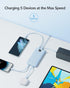 VRURC 10000mAh, 5 Portable Charger for iPhone, Built in Cables & Lanyard Power Bank Compact USB C Charging Bank Outputs