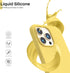 ORNARTO iPhone 13 Pro Case 6.1, Slim Liquid Silicone 3 Layers Full Covered Soft Gel Rubber Case Cover 6.1 inch - Lemon