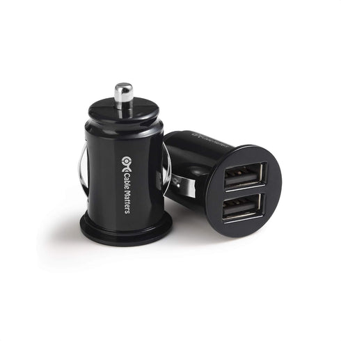 Cable Matters 2-Pack 4.8A 24W Flush Mount Dual USB Car Charger - Compact Mini Charger for Smartphones