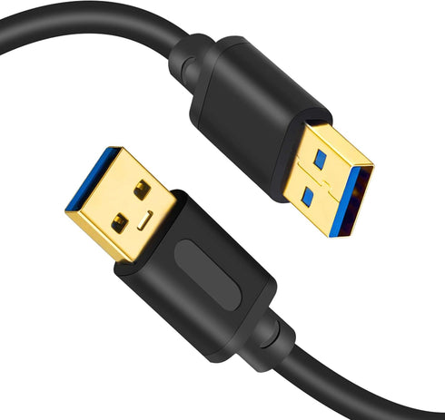 Tan QY USB 3.0 A to A Male Cable 10Ft, Double End USB Cord for Hard Drive Enclosures, DVD Player, Laptop