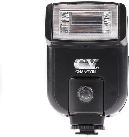 YINYAN CY-20 Universal Hot Shoe On-Camera Flash Speedlite Electronic Speedlight with Sync Port for Nikon Canon Panasonic Olympus Pentax Alpha Digital DSLR Camera Flash Light
