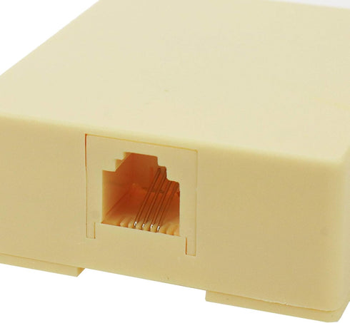 RJ11 6P4C Jack Modular Self Adhesive Surface Mount Single Port Telephone Connector (2pcs)