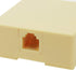 RJ11 6P4C Jack Modular Self Adhesive Surface Mount Single Port Telephone Connector (2pcs)