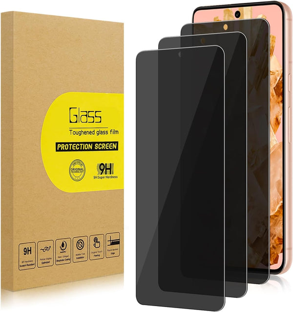 3 Pack Anti-Spy Tempered Glass Privacy Screen Protector for Google Pixel 8, Ultra HD, 9H, Bubble-Free, Easy Install.