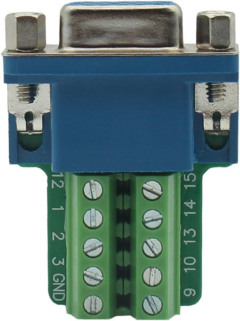 HDB15 3+6 HDMI Female to VGA Female D-SUB 15 Pin Terminal Connector, DB15 Adapter with Case