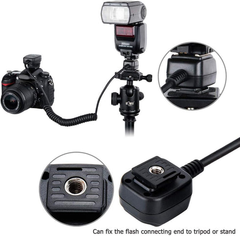 Flash TTL Cord JJC Off-Camera Flash Hot Shoe Cord for Nikon Z5 Z6 Z7 D6 D5 D780 D850 D810 D750