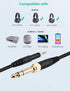 Smays ATH-M50x Cable - Coiled AUX Cord Replacement for Audio-Technica ATH-M40x, ATH-M70x Headphones, 4ft to 10ft
