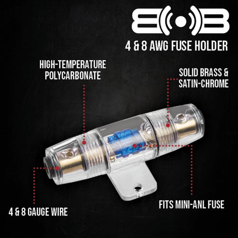 8 2-Channel BAK82 Belva True Gauge AWG Premium CCA Complete Amplifier Wiring Kit with OFC RCA Cable - RED