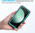 Lanhiem IP68 Waterproof Case for Samsung Galaxy S23 FE, Dustproof, Built-in Screen Protector, Heavy Duty, Blue/Clear