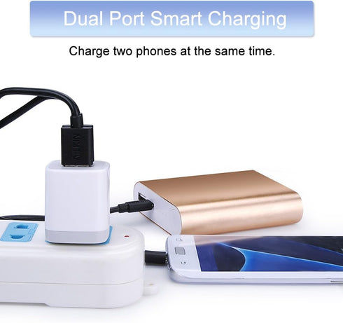 USB Wall Charger 3Pack, 2.1A Dual Port Charging Adapter, Compatible with iPhone 16 15 14 13 12 11 Pro Max, Samsung