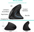 Ergonomic Wireless Mouse, Bluetooth Vertical Mouse with Three-mode Connection: BT5.0+USB A+USB C, Rechargeable, Black