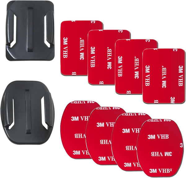 GoPro Curved Flat Helmet Base Mount with 3M Adhesive Pads for GoPro Action Camera