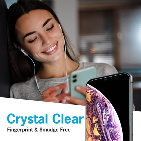 Invinsible Simple Snap Tempered Glass Screen Protector for iPhone X/XS — Bubble-Free, Scratch-Resistant, Case-Friendly,