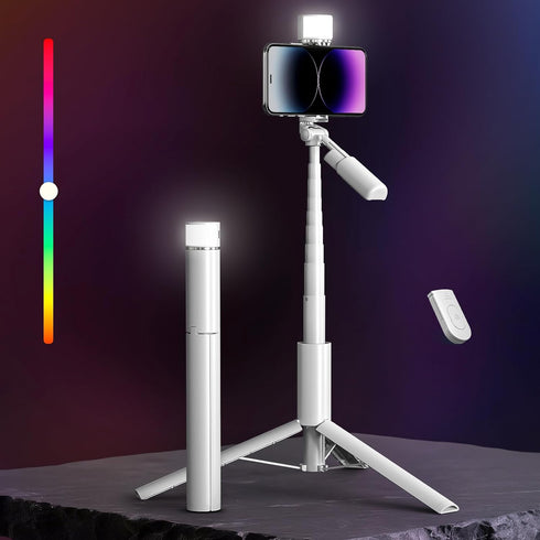 BOMIDI 50'' Phone Tripod with Remote, Tripod for iPhone, 6 in 1 Selfie