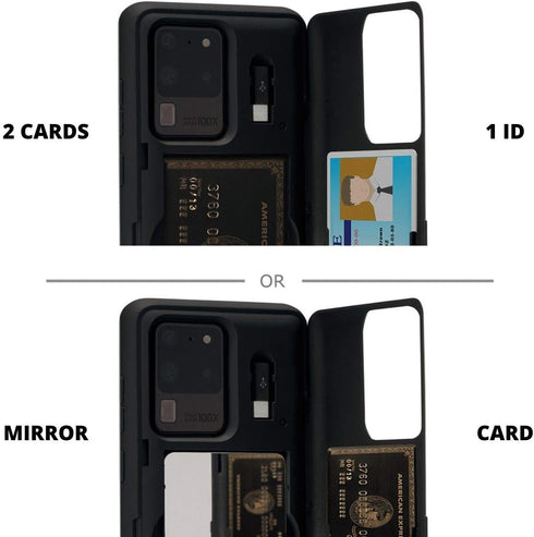 TORU CX PRO Case for Galaxy S20 Ultra, Slim Protective Cover with Card Holder, Hidden Credit Cards Wallet Flip Slot