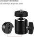 Generic 1/4" (2 Pack) Mini Ball Head, Swivel Mini Ball Head Screw Tripod Mount for LED Video Light, Microphone