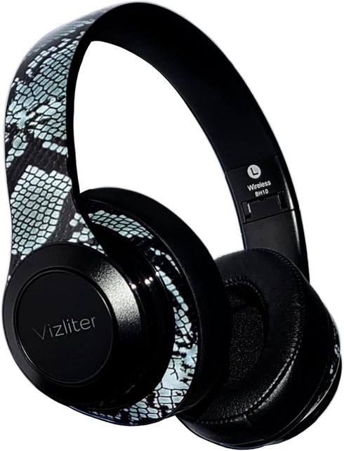 Bluetooth Headphones, TWS Deep Bass Wireless Over-Ear Headset 5.0, Built-in Mic, LED Lights, Noise Cancelling Audio