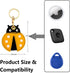 Cute Leather Keychain Case for Apple AirTag, Tile Mate, Galaxy SmartTag, eufy SmartTrack Link and Key Fob, Anti-Scratch (ladybug)