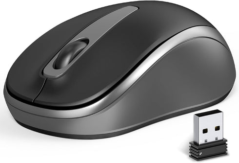 ACOZYKITTEN Wireless Mouse for Portable Computer, 2.4G Noiseless Mouse with USB Receiver, Ergonomics