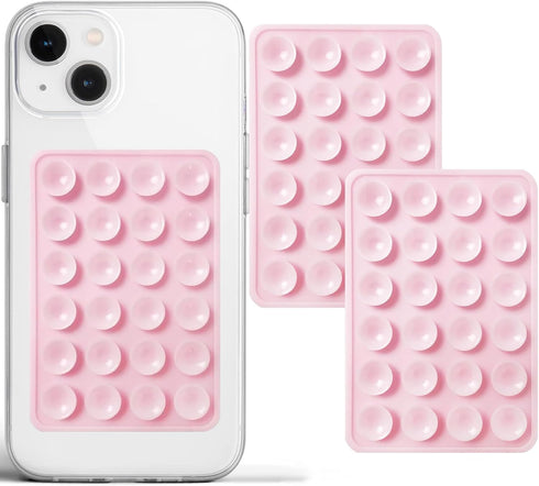 PKYAA 2 Pack Silicone Suction Phone Case Adhesive Mount, Strong Grip Holder for