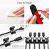 Magnetic Cable Holder with 6 Slots, Self Adhesive Cable Clips for USB Cord Management Under Desk (Black)