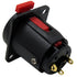 CESS Black 1/4" Jacks TS and TRS Panel Mount Jack Locking Style D Series Size, 4 Pack