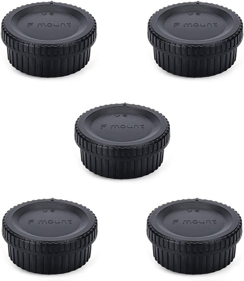 Rear Lens Cap & Body Cap Cover for Nikon F Mount Camera D3500 D3400 D3300 D3200 D3100 D3000 (5 Packs)