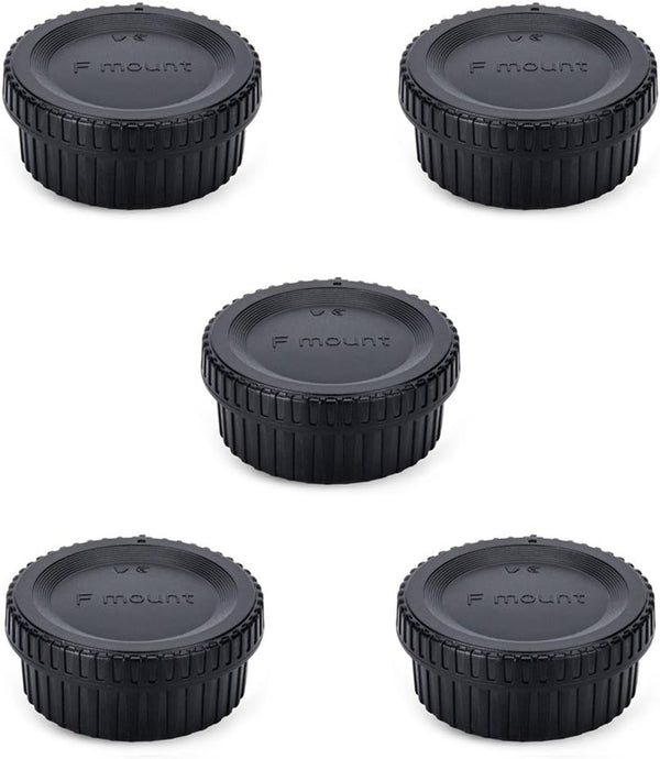 Rear Lens Cap & Body Cap Cover for Nikon F Mount Camera D3500 D3400 D3300 D3200 D3100 D3000 (5 Packs)