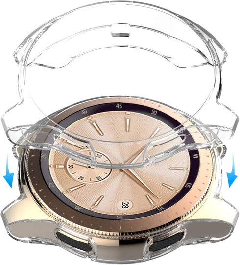 Suoman 3-Pack Clear TPU Case for Samsung Galaxy Watch 42mm, All-Around Protective Bumper Cover