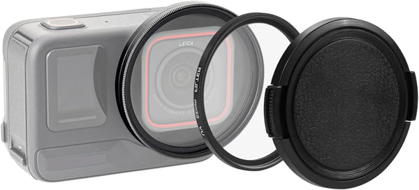 PULUZ Lens Filter for Insta360 Ace Pro Camera, 52mm UV Lens Filter Adapter Ring with Lens Cover for Accessories