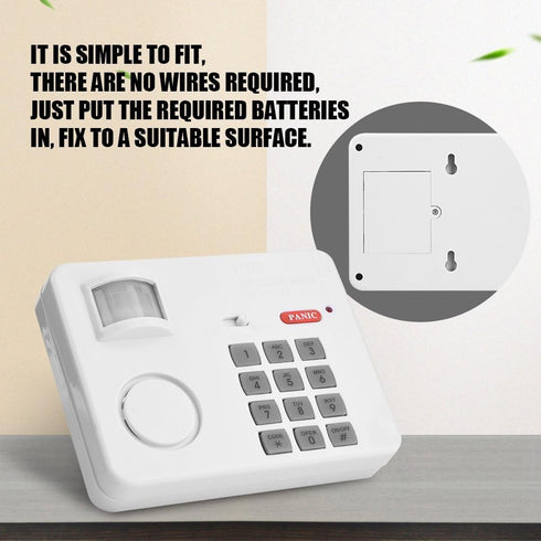Wireless Security Keypad Alarm, Motion Sensor Password Home Security Keypad with Remote Infrared Detectors