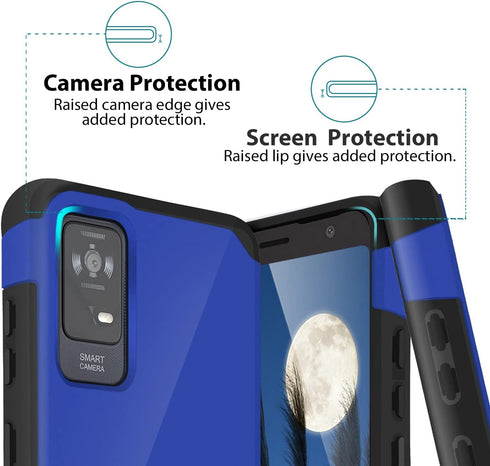 TJS TCL ION X Case, TCL ION V Case, TCL 40 Z Case, Dual Layer Hybrid Shockproof Drop Protection Cover, Magnetic Mount