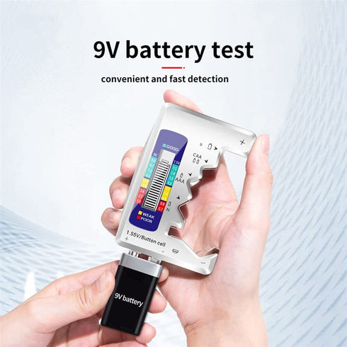 Digital Battery Tester, LCD Display Checker for AA/AAA 9V Button Cell Capacity