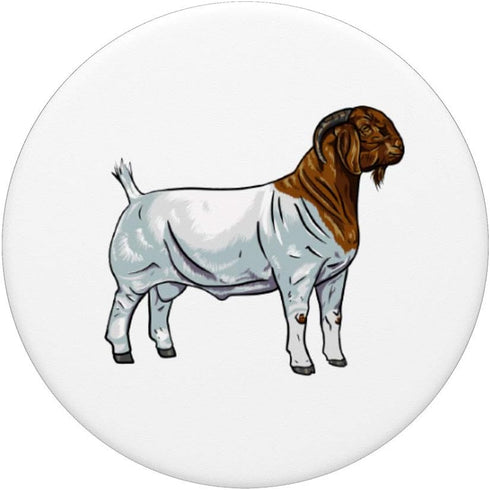 Boer Goat Buck PopSockets PopGrip, Swappable Grip for Phones & Tablets
