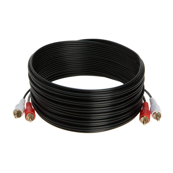 2RCA Male to 2RCA Male Composite Audio Cable, Gold Plated, Available in 3ft, 6ft, 10ft, 12ft, 25ft (25FT)