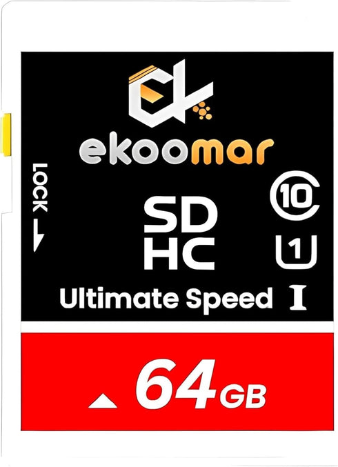 Ekoomar Card - Class 10, High-Speed Memory Card with 100MB/s for Digital Camera,