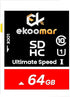 Ekoomar Card - Class 10, High-Speed Memory Card with 100MB/s for Digital Camera,